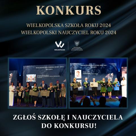 plakat promujacy konkurs wielkopolska szkola roku i wielkopolski nauczyciel roku